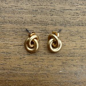 Madewell Twisted Gold Hoop Earrings
